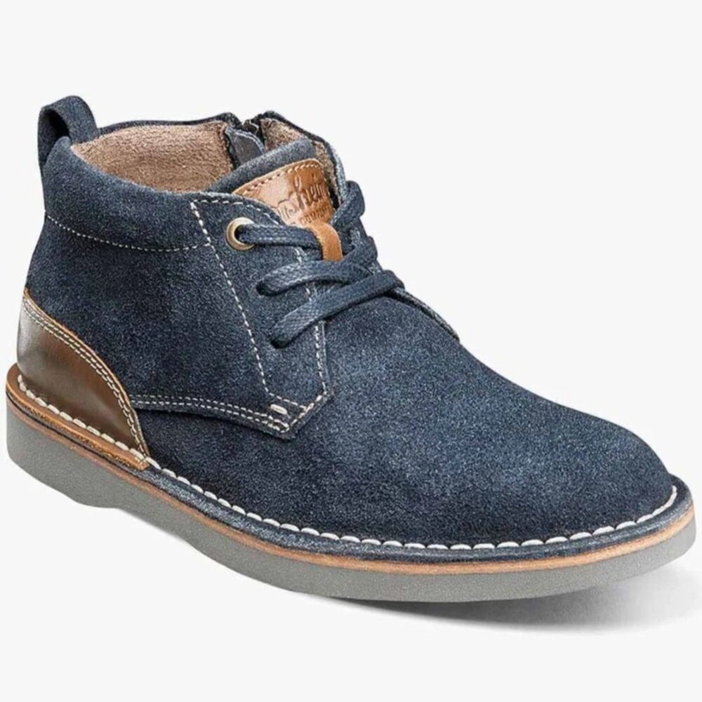 Florsheim Navigator Chukka Jr Boys Dress Shoe Suede, Size Big Kid 4